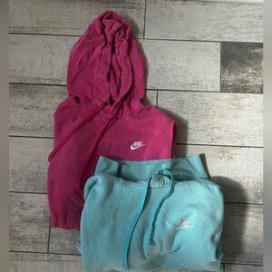 XS NIKE pink and blue hoodie bundle